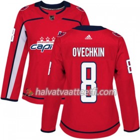 Naisten NHL Washington Capitals Pelipaita Alex Ovechkin 8 Adidas 2017-2018 Punainen Authentic